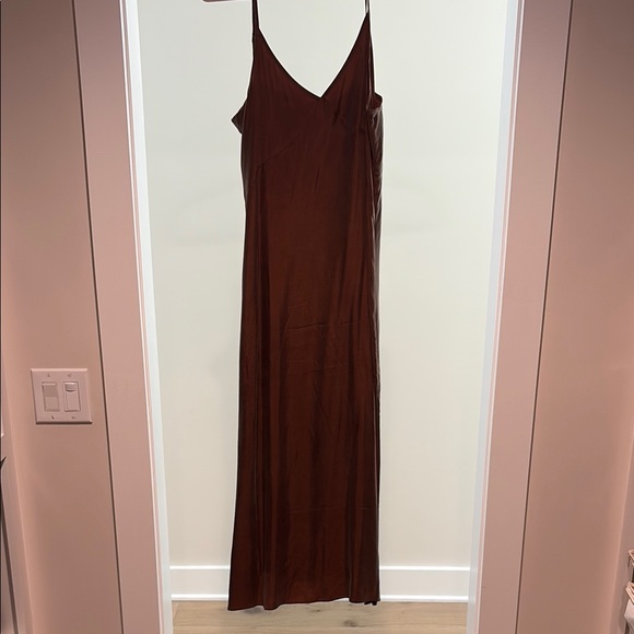 EUC Jenni Kayne Rip Slip Dress Sz L in limited edition brown - Picture 1 of 6
